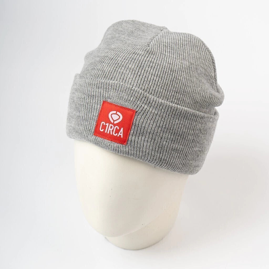 CUFFED CLASSIC LOGO BEANIE GREY MELANGE