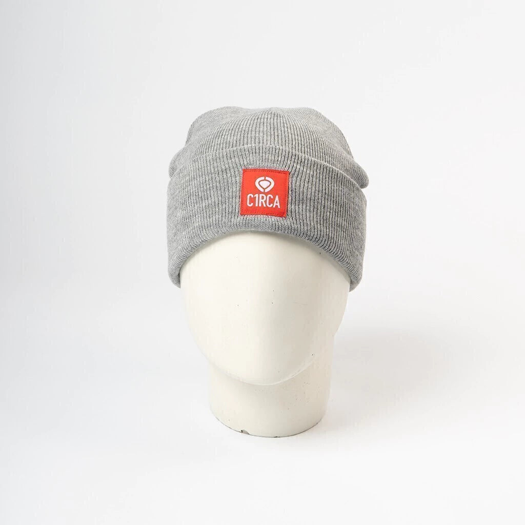 CUFFED CLASSIC LOGO BEANIE GREY MELANGE