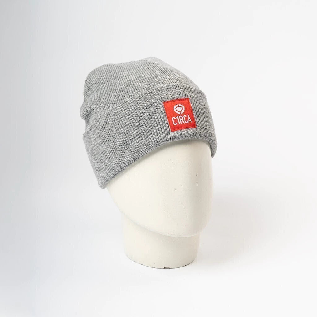 CUFFED CLASSIC LOGO BEANIE GREY MELANGE