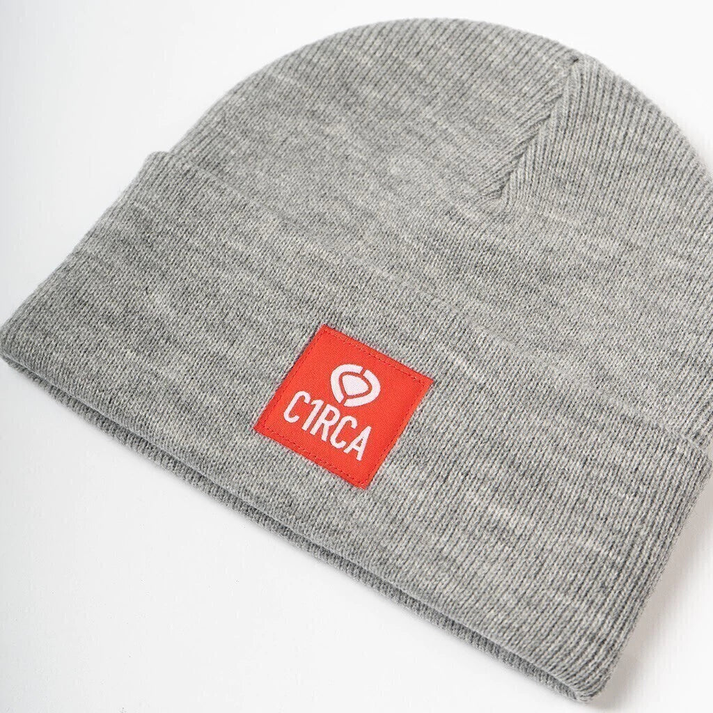 CUFFED CLASSIC LOGO BEANIE GREY MELANGE