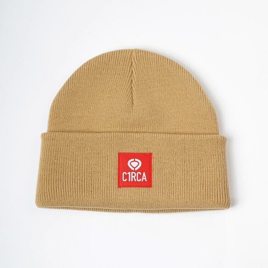 CUFFED CLASSIC LOGO BEANIE CAMEL