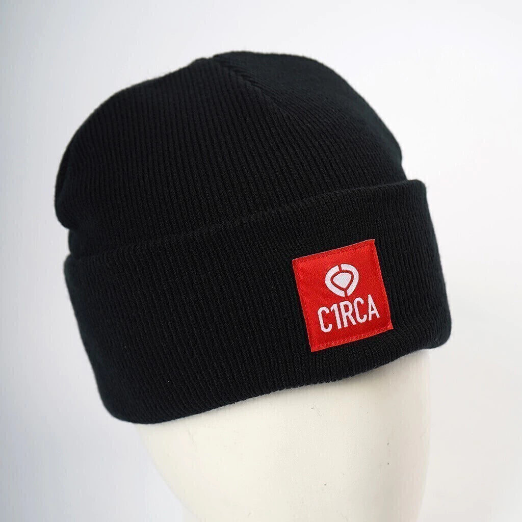 CUFFED CLASSIC LOGO BEANIE BLACK