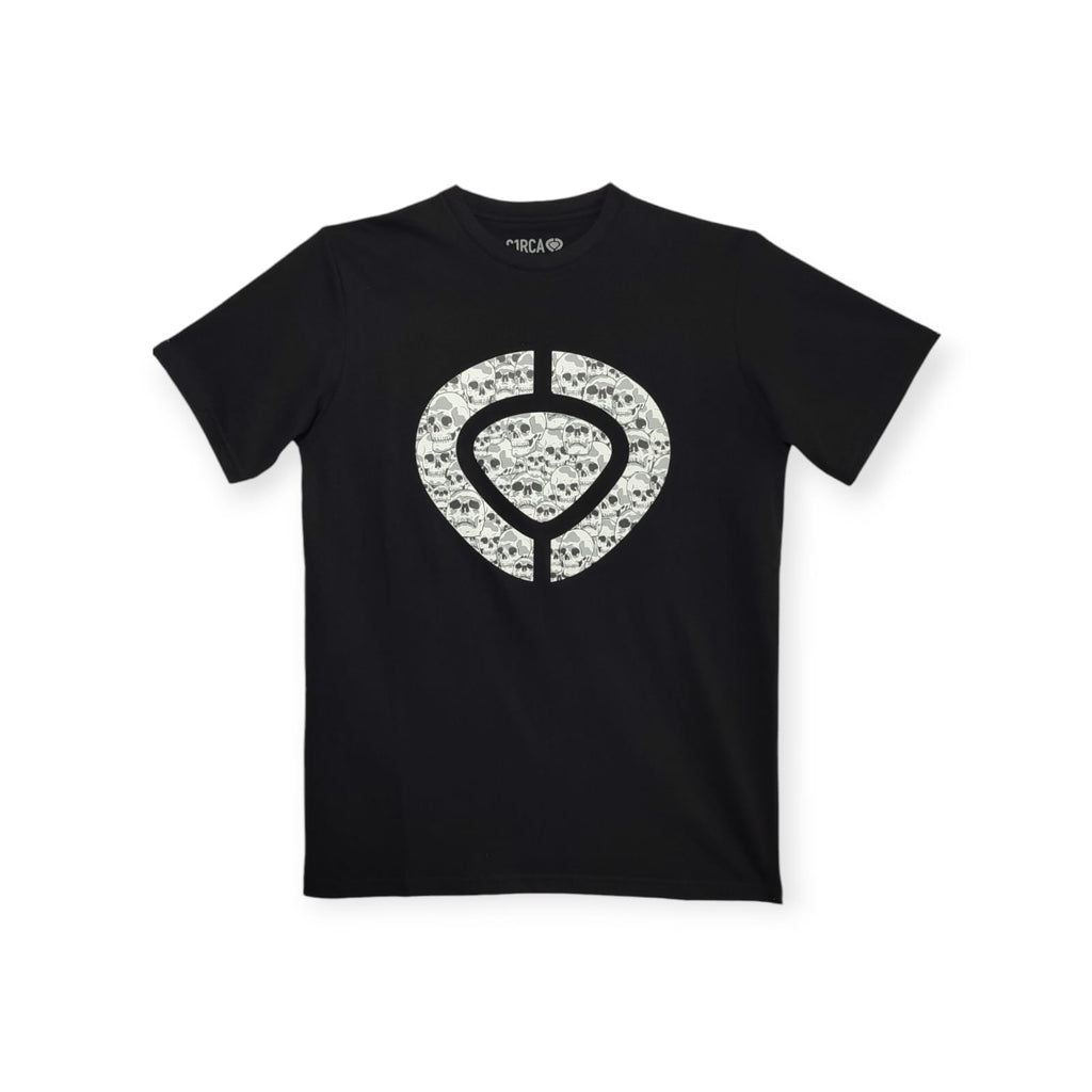 POLO ICON SKULL MANGA CORTA-NEGRO