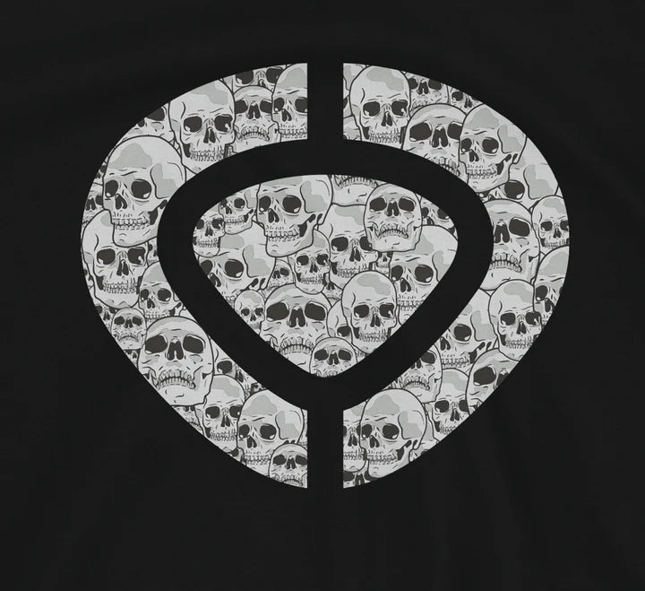POLO ICON SKULL MANGA CORTA-NEGRO